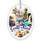 Marvelous Tropical Costa Rica Landmarks Ornament, Artistic Paradise and Caribbean Christmas Souvenir